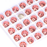 Light Peach Gemstone Flower Shape High Quality Glass Pointed Back Fancy Rhinestones WholesaleRhinestone